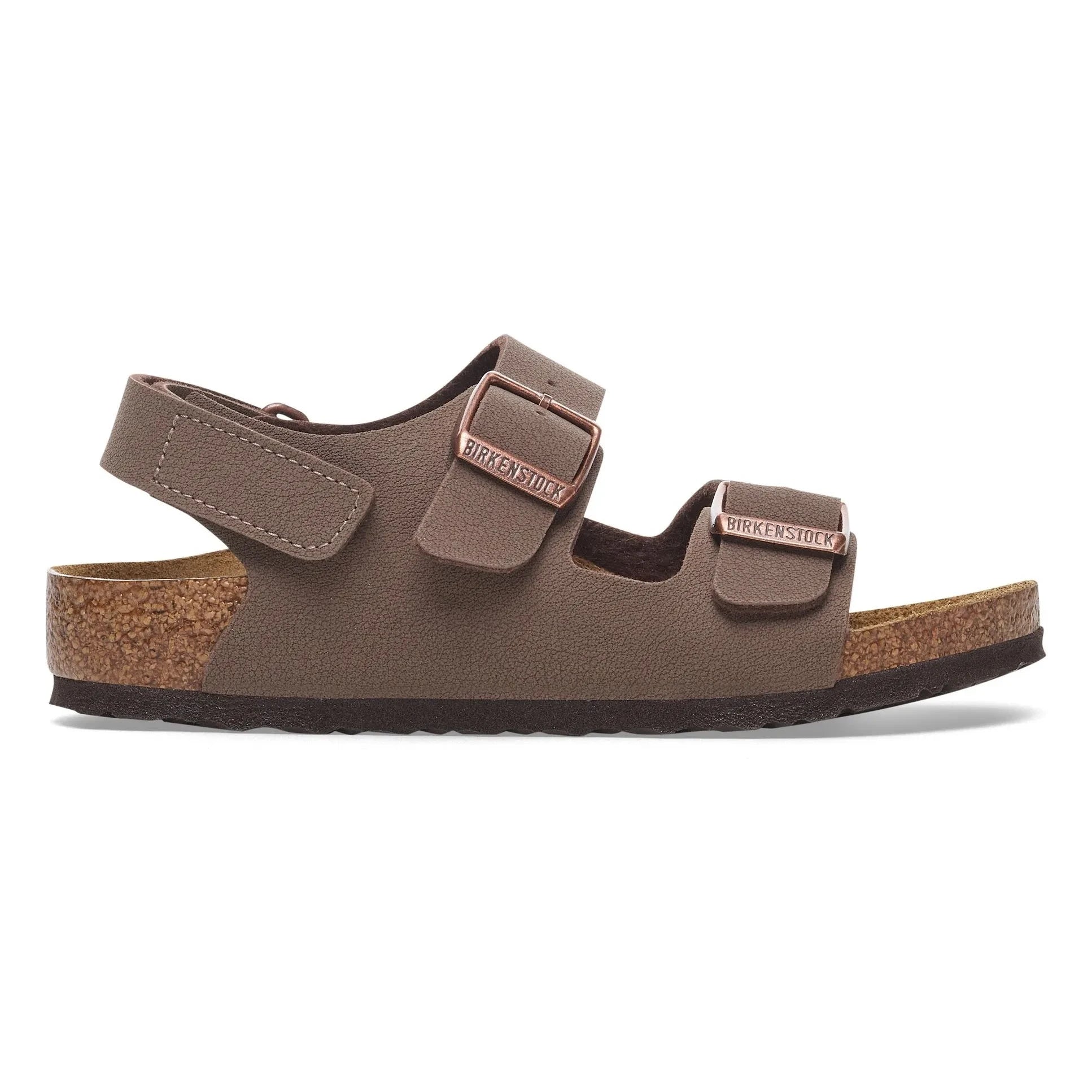 BIRKENSTOCK - Milano AS Children's Sandal Birko-Flor Birkibuc | Dark Brown