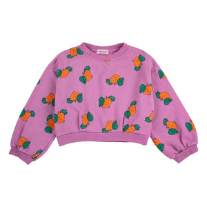 Bobo Choses - Purple Organic Cotton Sweat Crop Top