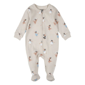 Petit Lem - Ballerina Footed Pajamas | Organic Cotton | Light Green