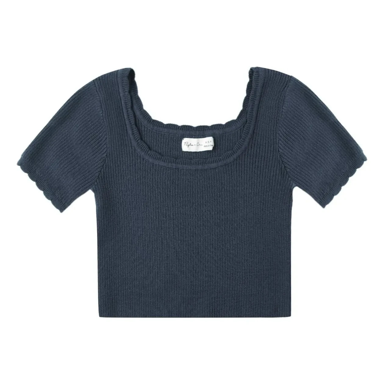 Rylee + Cru - Scallop Mini T-Shirt | Navy