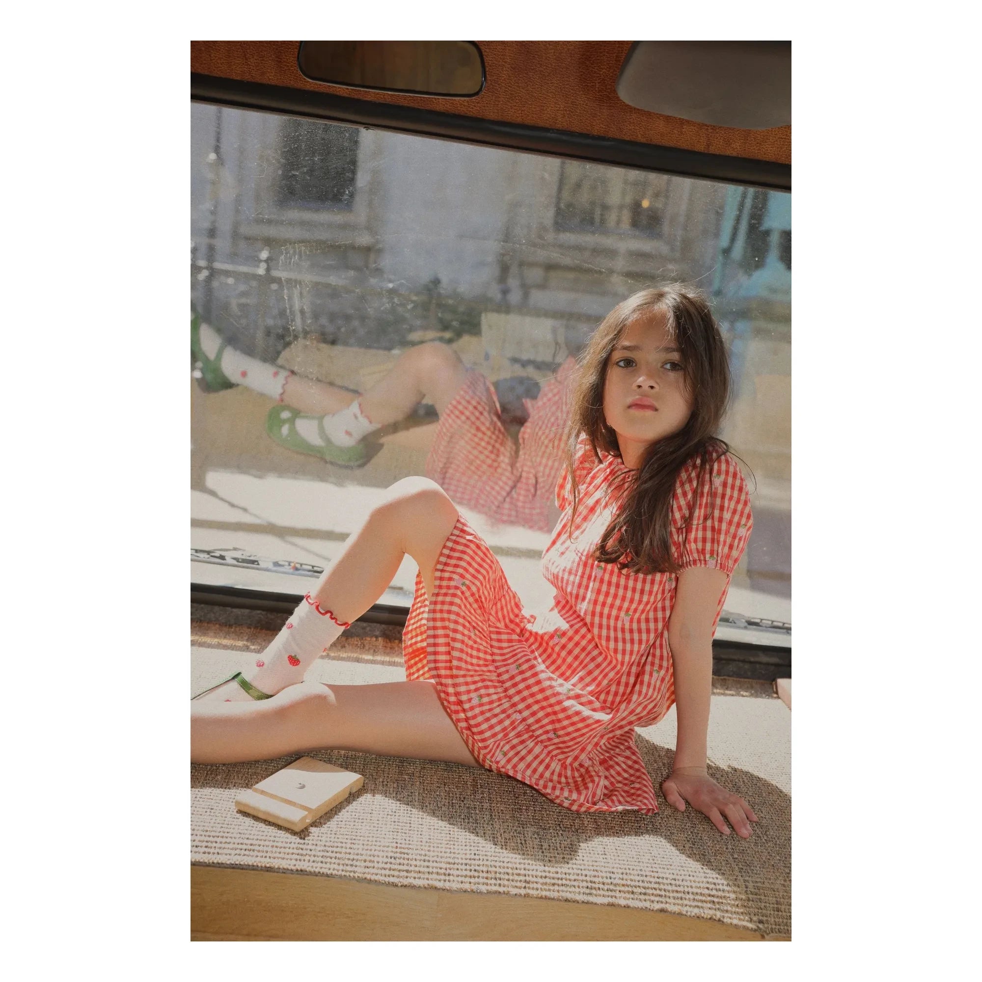 Flöss - Molly Gingham Dress | Red