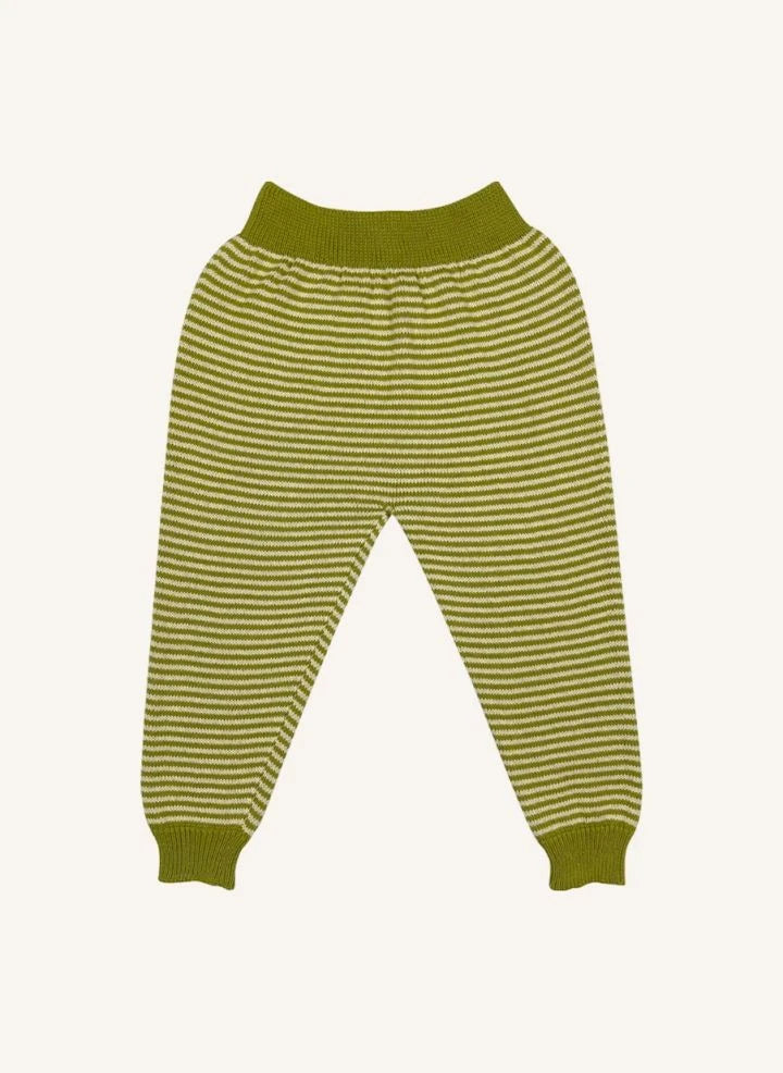 Bayiri - Lazy Bug Striped Organic Cotton Pants | Green