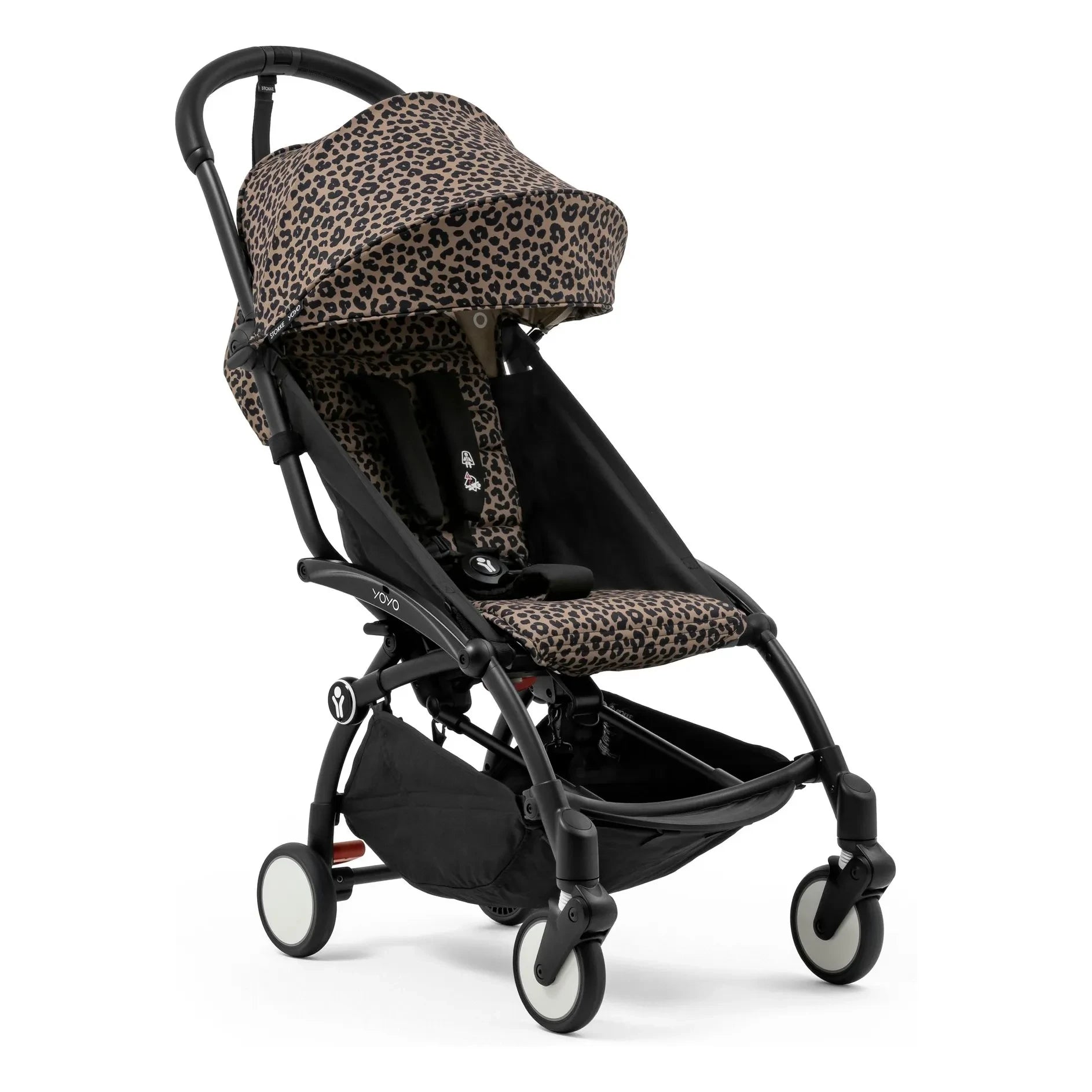 Stokke® - YOYO³ 6+ Stroller Black Frame | Leopard