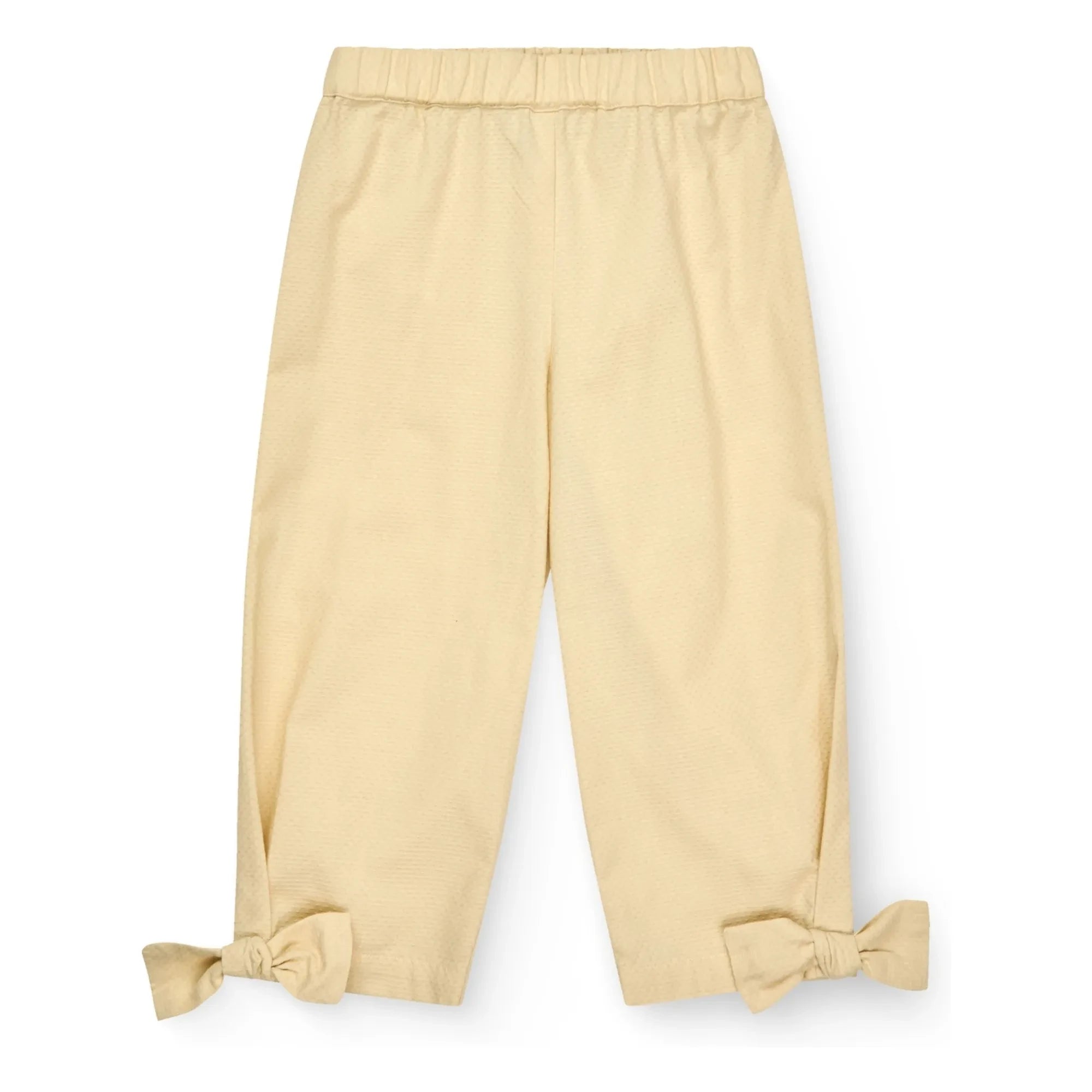 Copenhagen Colors - Organic Cotton Knotted Trousers | Pale Yellow