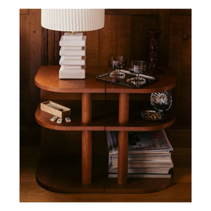 The Socialite Family - Opera side table ash iroko finish - flat version | Iroko
