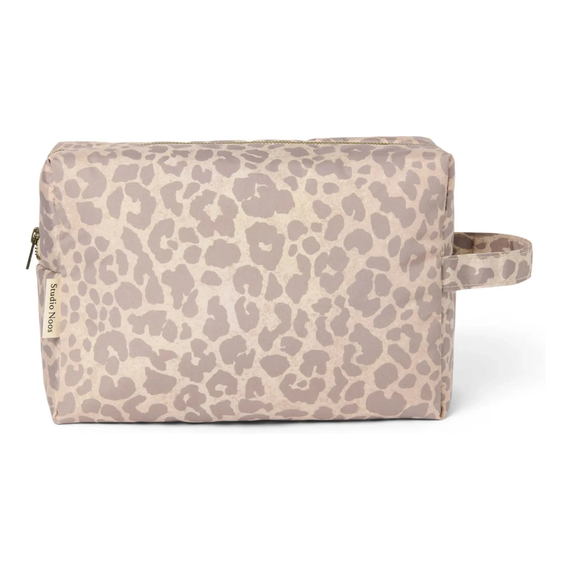 Studio Noos - Large Embossed Leopard cosmetic bag | Beige