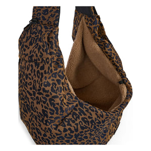 Caramel & Cie - Leopard Dog Patterned Crossbody Bag | Brown