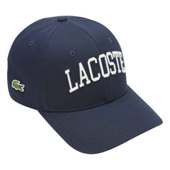 Lacoste - Wordmark Logo Organic Cotton Cap | Navy