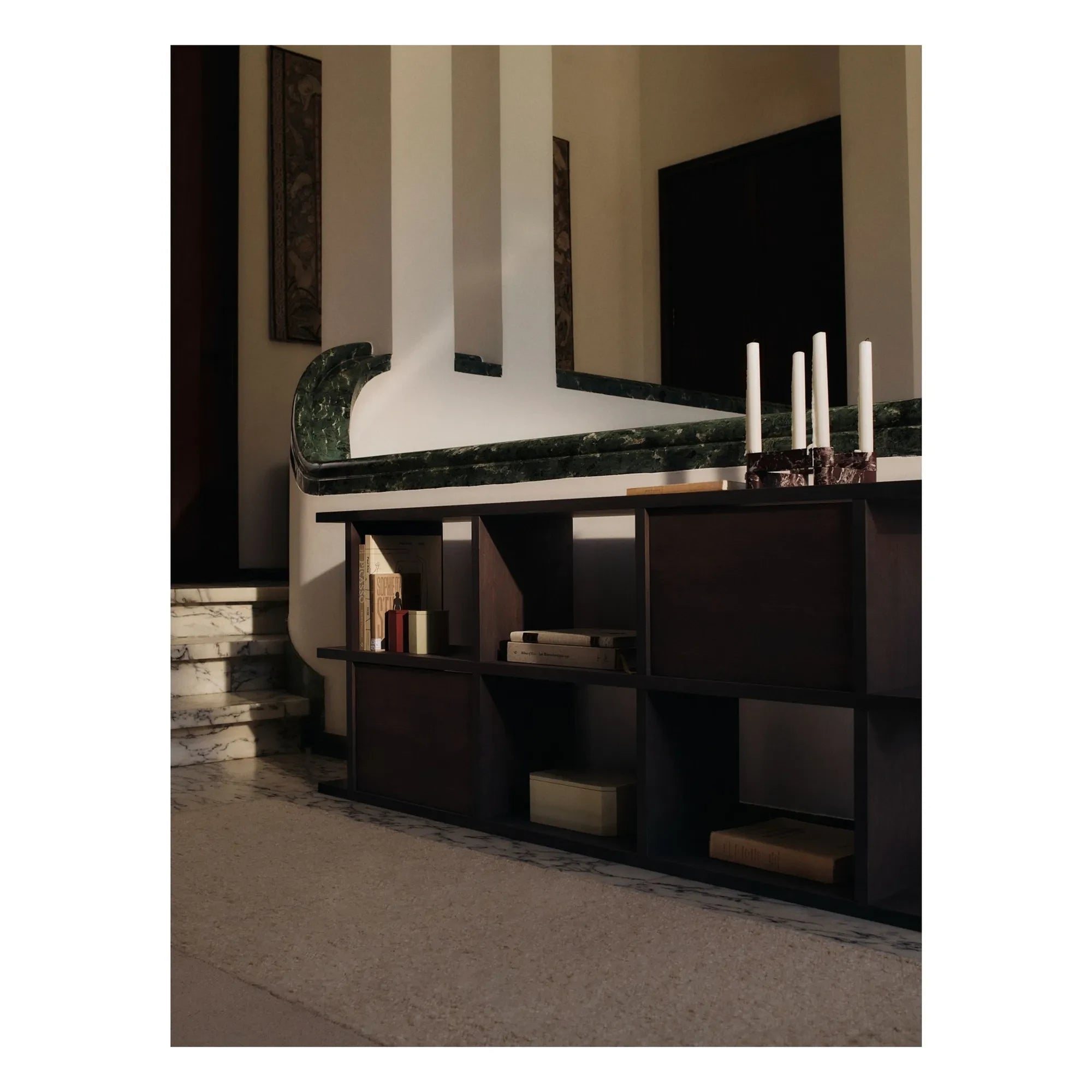 Ferm Living - Kona kitaplık için ahşap modül | Koyu Meşe