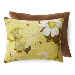 HKliving - Poppy embroidered cushion | Anise green