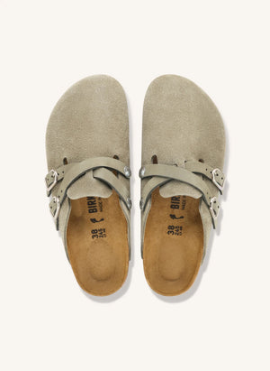 BIRKENSTOCK - Blair Suede Sandals | Grey brown