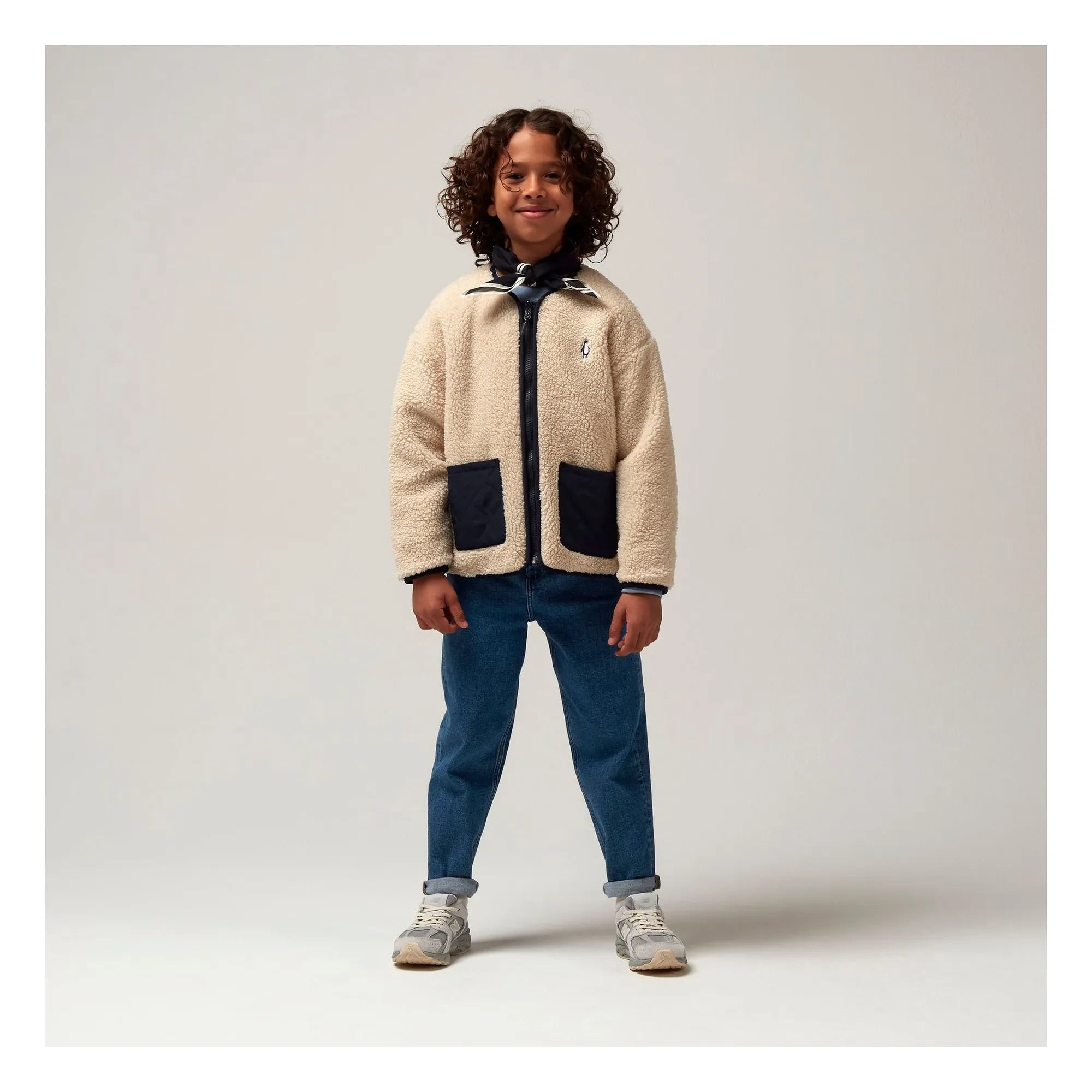 Gosoaky - Sleeping Lion Reversible Sherpa Jacket | Beige