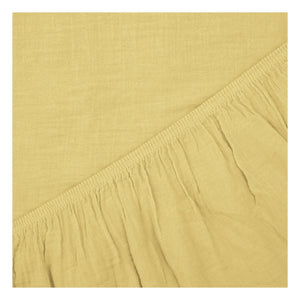 Haomy - Cotton Voile Elastic Fitted Sheet | Straw Yellow