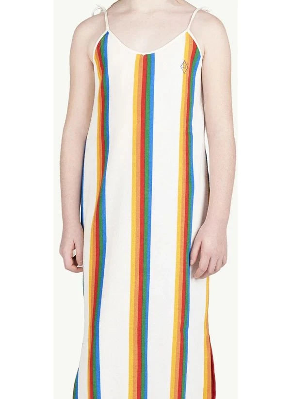 The Animals Observatory - Hummingbird Striped Dress | White
