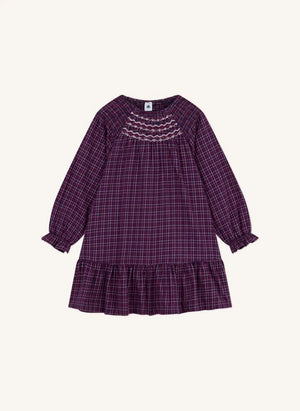 Petit Bateau - Organik pamuk fırfırlı elbise | Lacivert