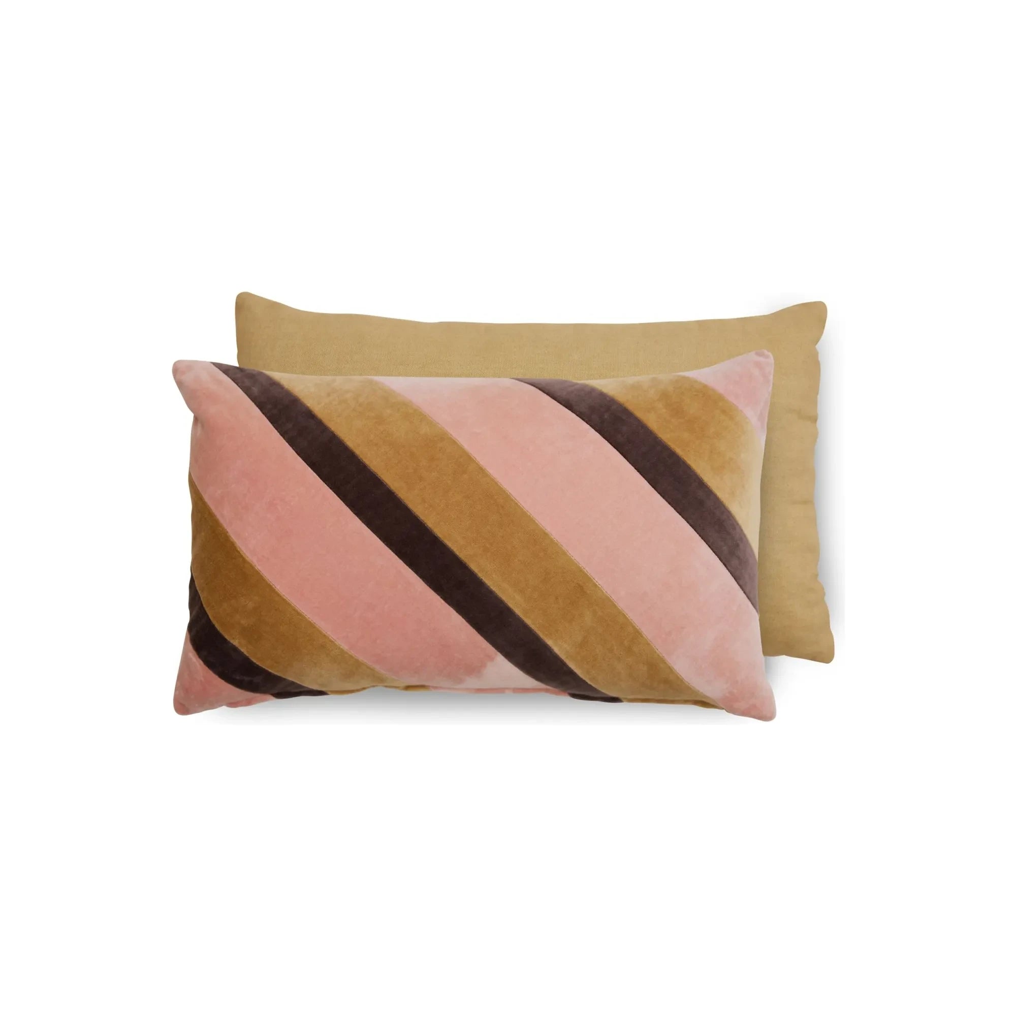 HKliving - Striped Velvet Pillow | Pink