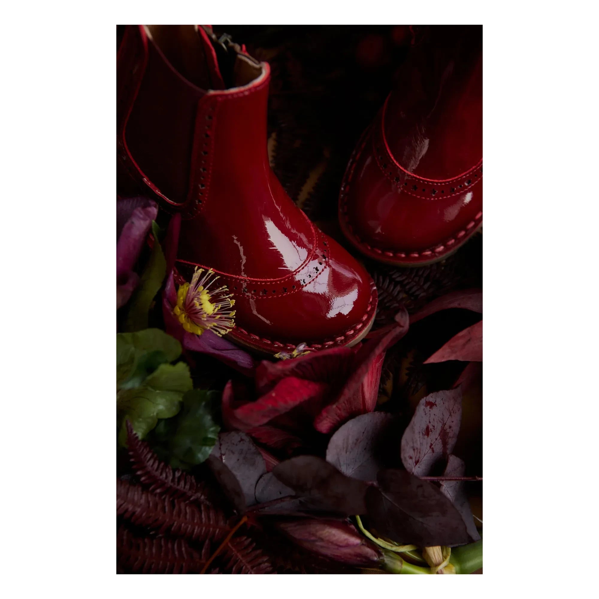 Petit Nord - Starry Zip-Up Ankle Boot | Red