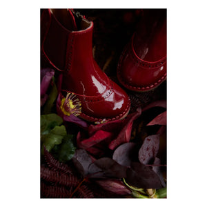 Petit Nord - Starry Zip-Up Ankle Boot | Red