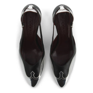 Socque Paris - Patti Leather Heeled Shoes | Black
