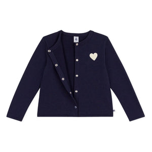 Petit Bateau - Cardigan Uni Molleton | Navy Blue