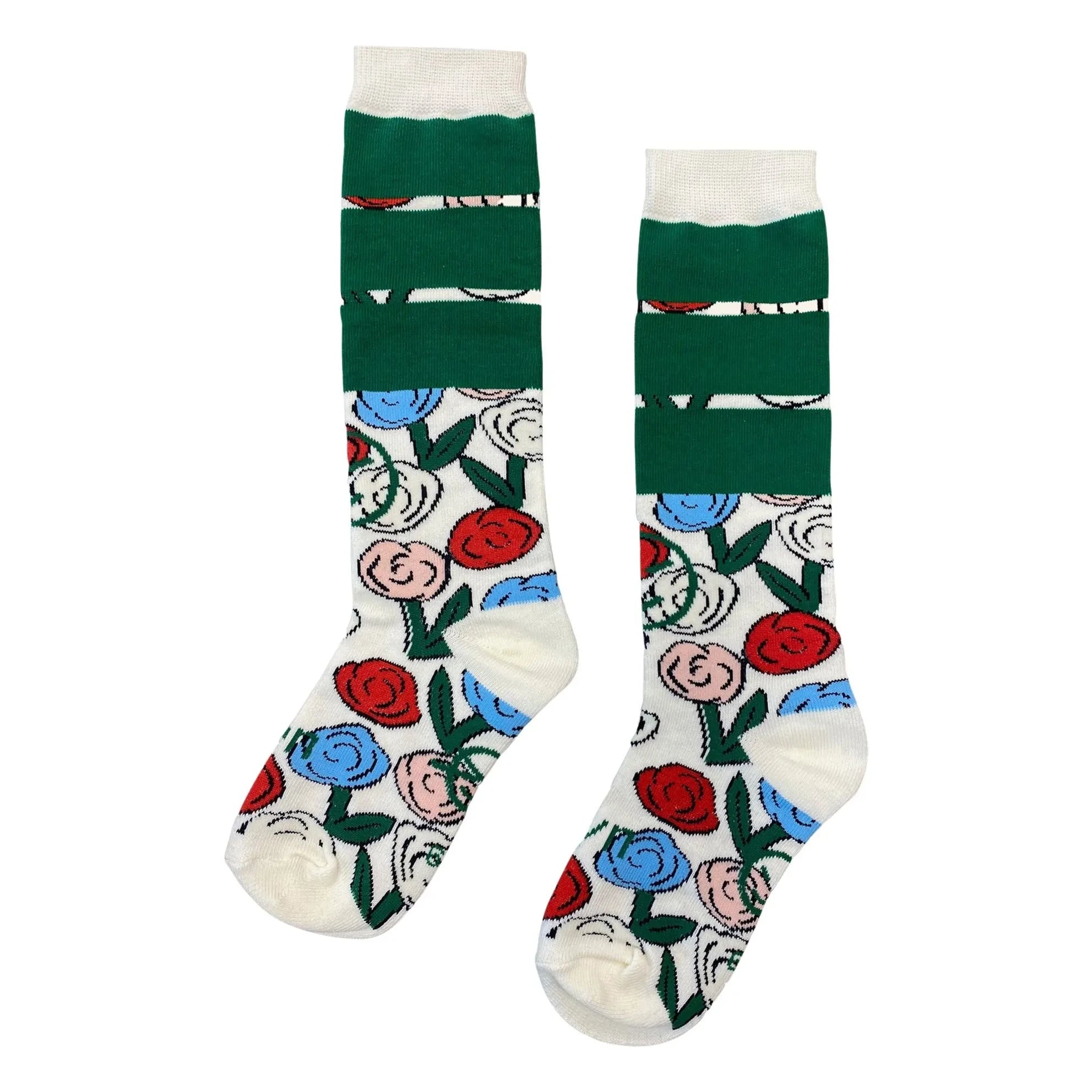 Wynken - Presto Floral Socks | Ecru