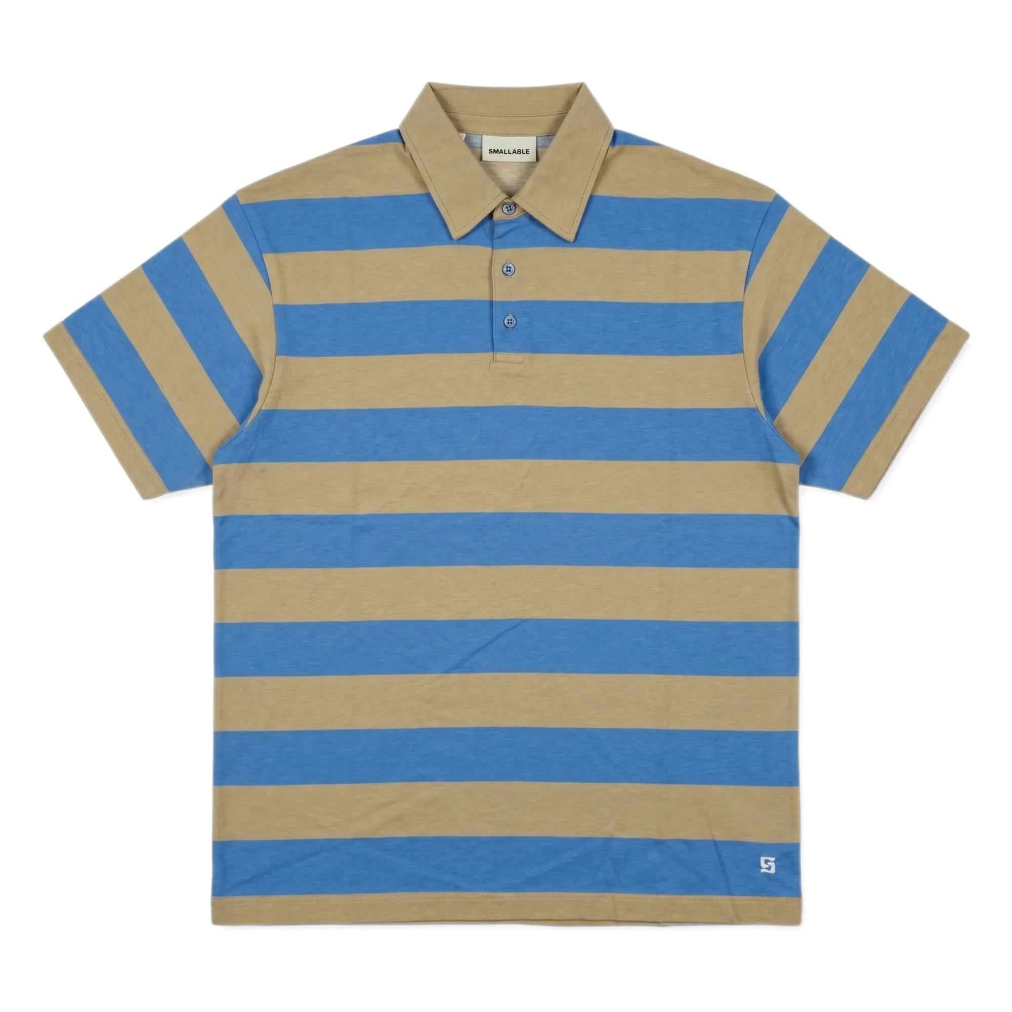 Smallable Man - Fjord Striped Pima Cotton Polo | Royal Blue