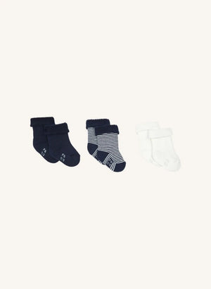 Petit Bateau - Mara Organik Pamuklu Çoraplar - 3’lü Set | Lacivert