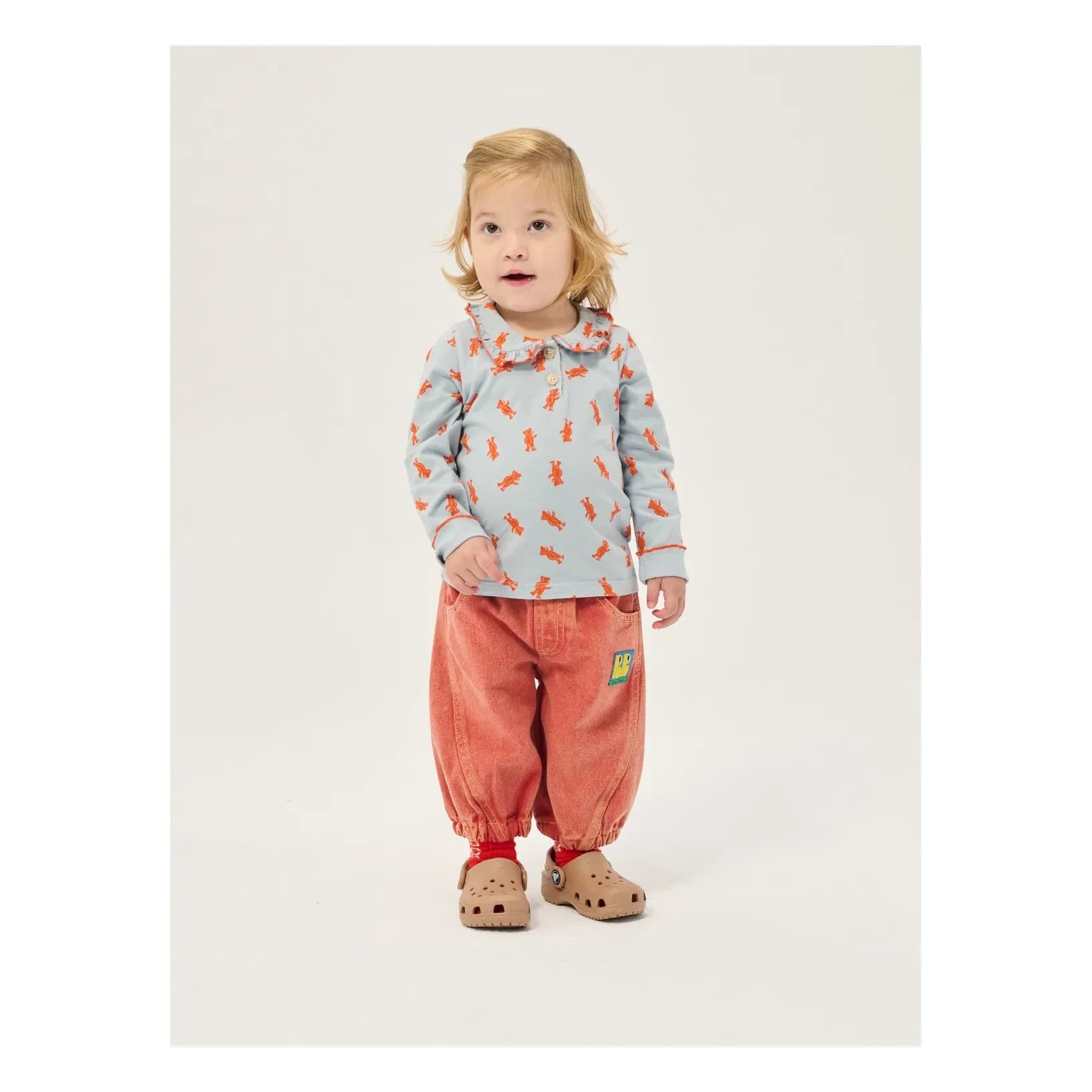 Bobo Choses - Washed Organic Cotton Denim Jeans | Red