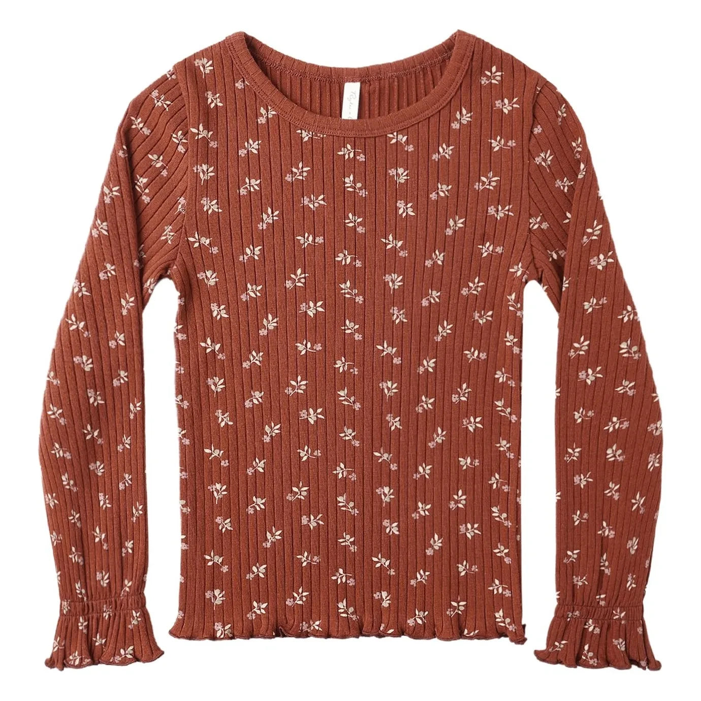 Rylee + Cru - Floral Ribbed T-Shirt | Terracotta