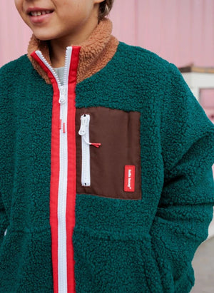 Hello Hossy - Zippered Fleece Jacket | Green