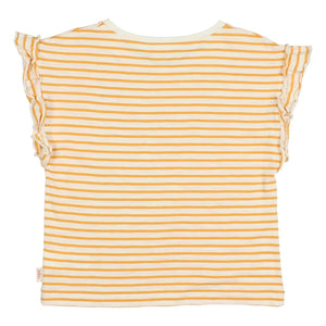 Búho - Striped Strawberry Organic Cotton T-Shirt | Yellow