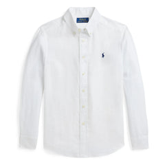 Ralph Lauren - Linen Sport Logo Shirt | White