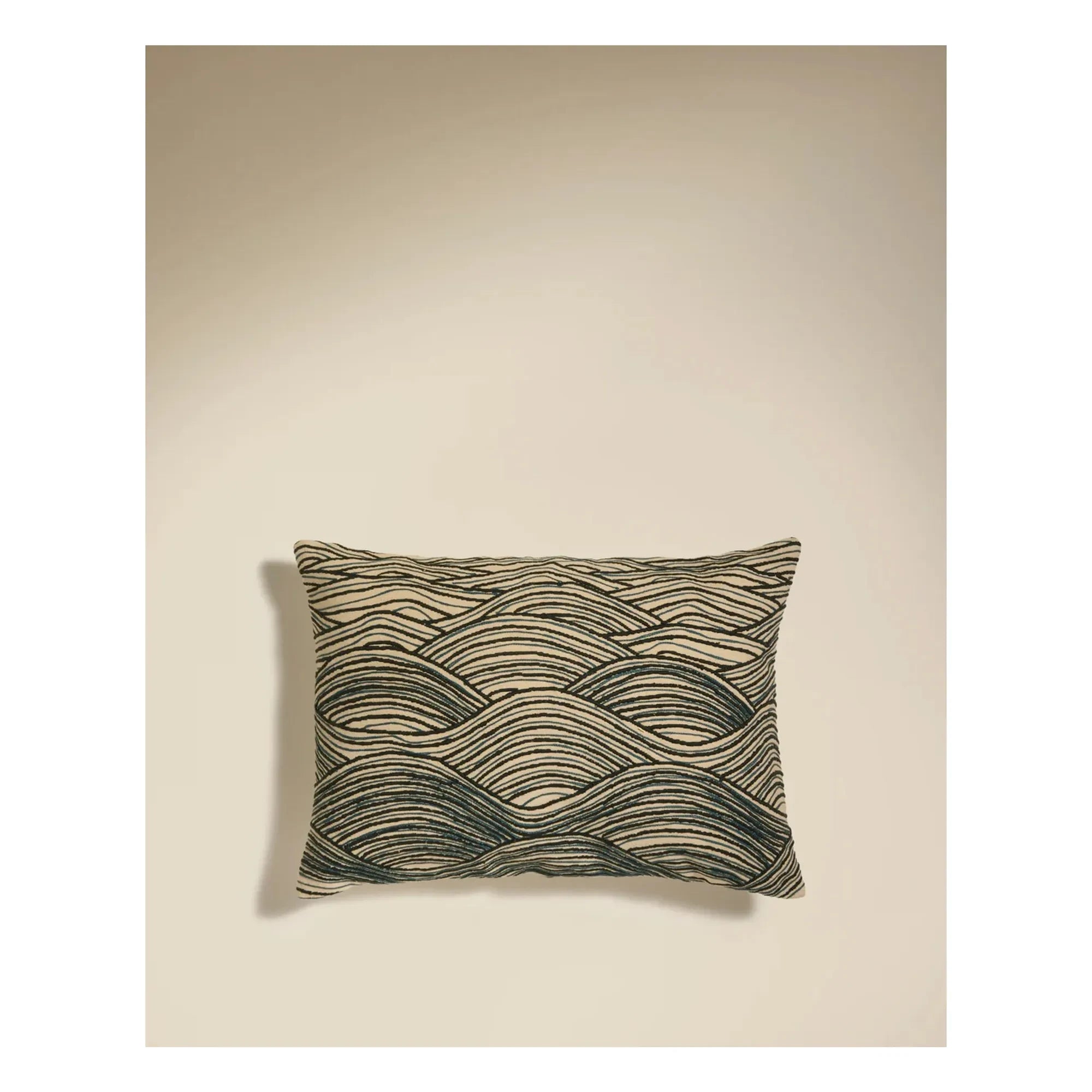 Maison Sarah Lavoine - Houle Embroidered Pillow | Forest Green