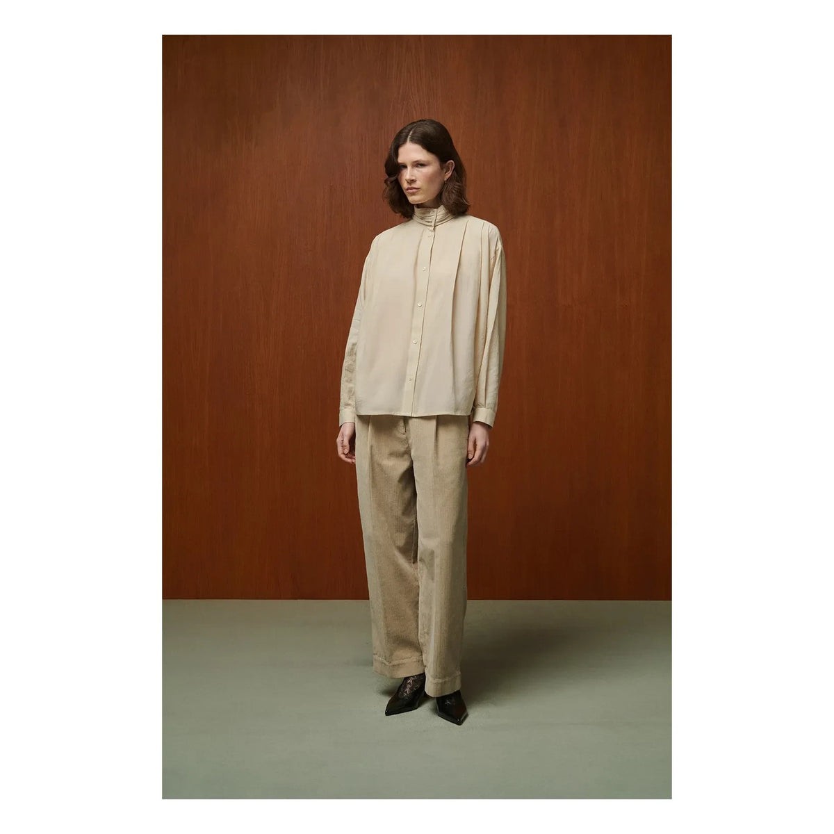 BELLEPIECE - Lee Silk Blouse | Latte
