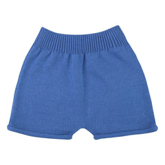 THE LiTTLE POETS - Jobim Organic Cotton Knit Shorts | Royal Blue