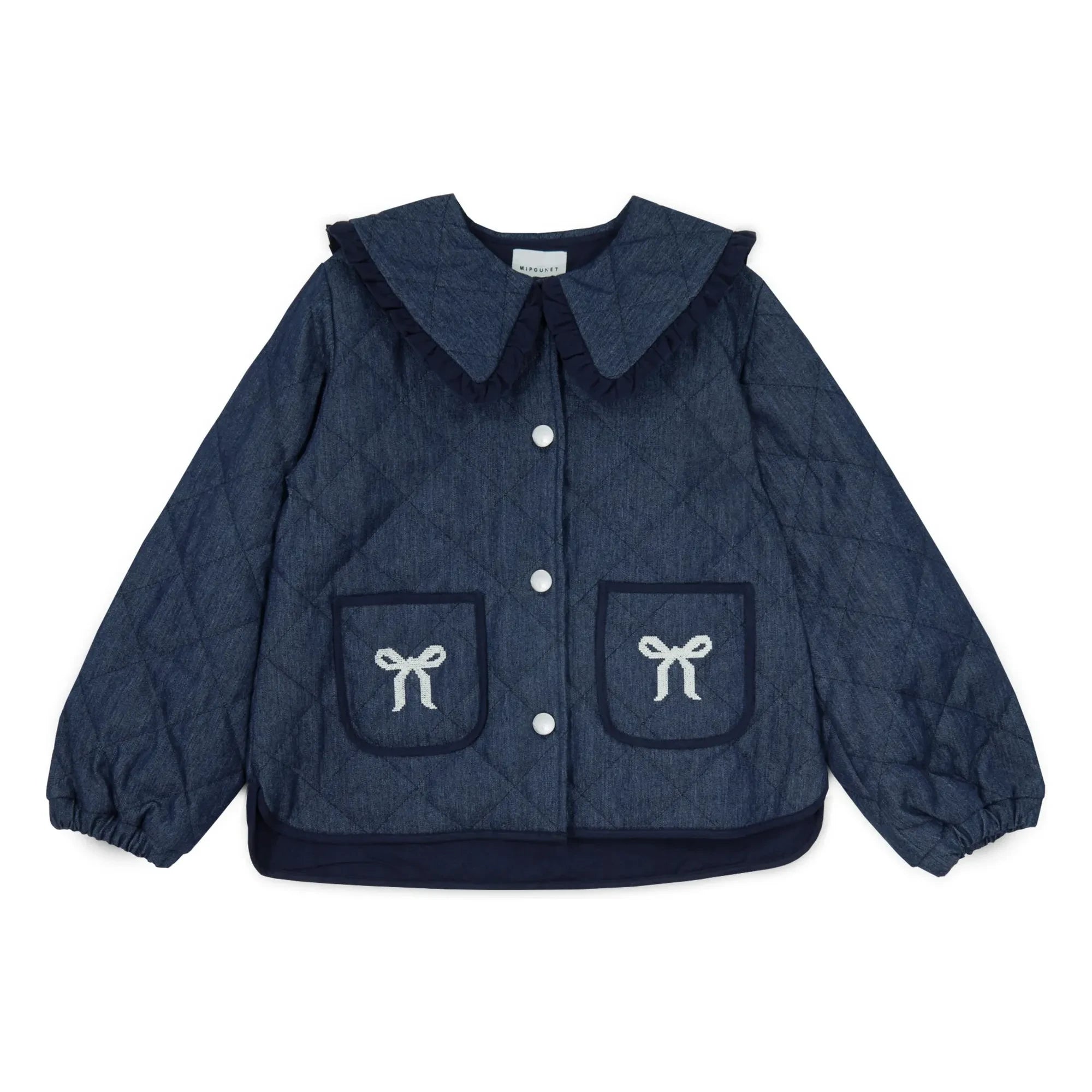 Mipounet - Mariane Jean Jacket, Claudine Collar | Dark Blue
