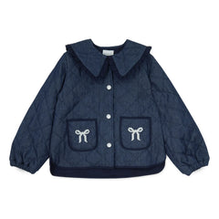 Mipounet - Mariane Jean Jacket, Claudine Collar | Dark Blue