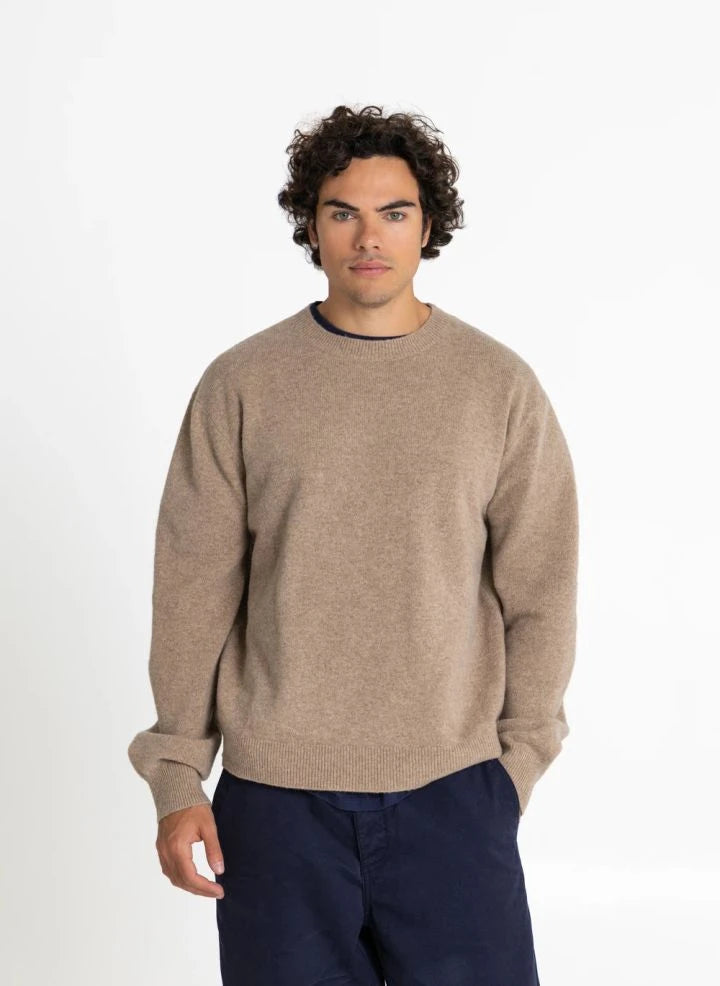 Smallable Man - Mozart Merino Wool Sweater | Taupe Brown