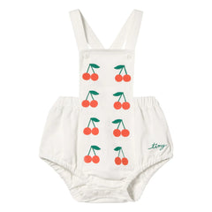 Tinycottons - Kiraz Twill tulum | Beyaz
