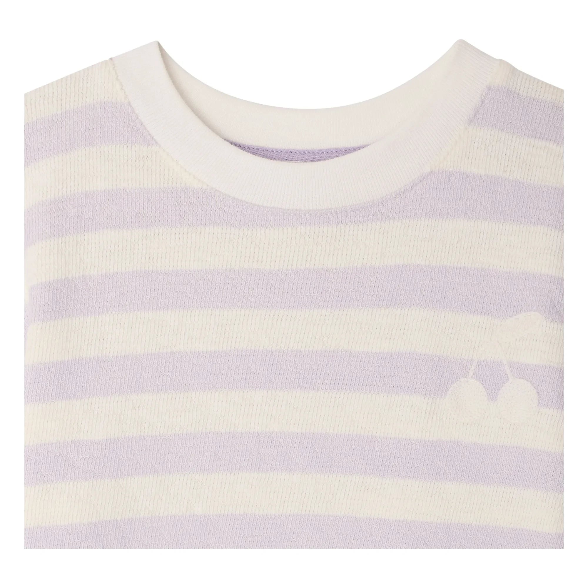 Bonpoint - Farah Striped Cherry T-Shirt | Ivory