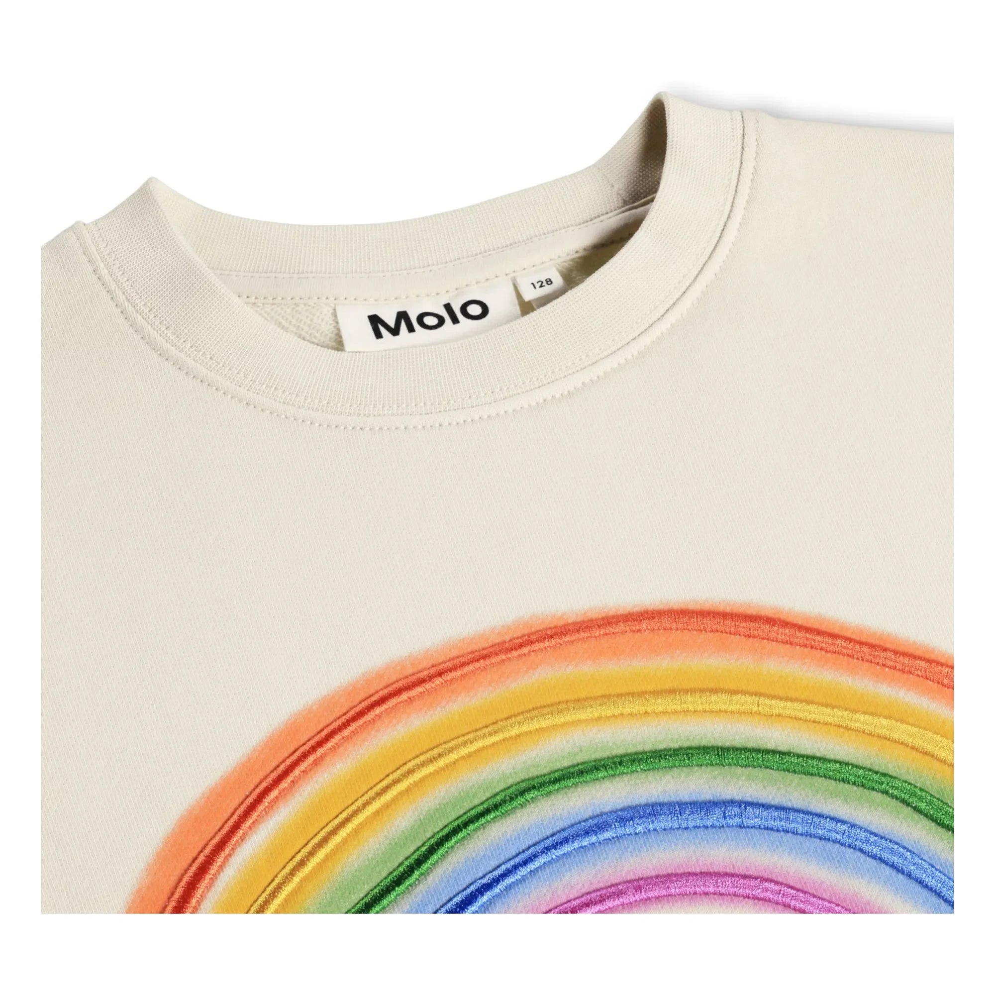 Molo - Monti Rainbow Organic Cotton Sweatshirt | Ecru