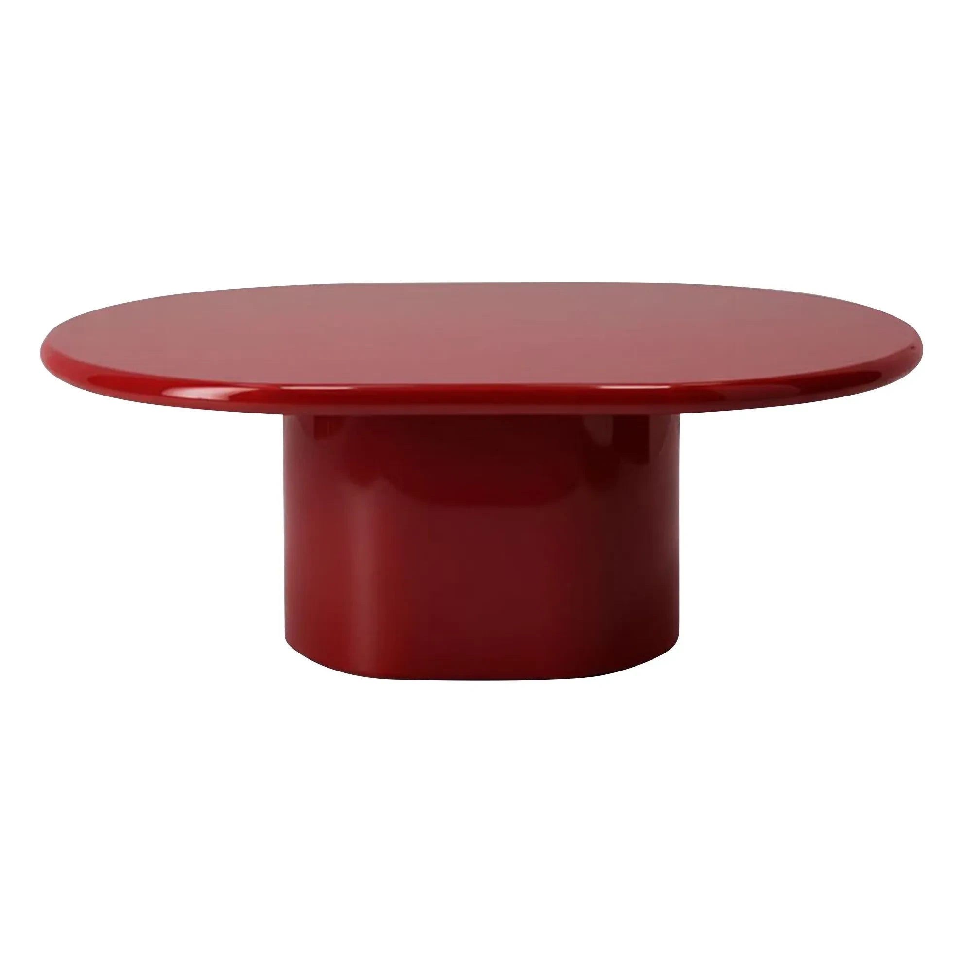 House of Capricorn - Amendoeira Polished Wood Coffee Table | Carmine Red