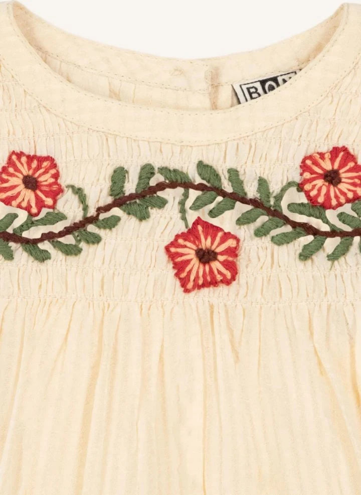 Bonton - Embroidered dress France | Cream