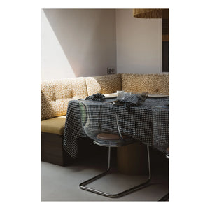 Gabrielle Paris - Gingham Washed Linen Tablecloth | Black