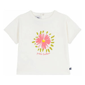 Petit Bateau - Fleur Cotton Organic T-Shirt | White