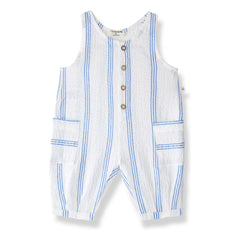 1+ in the family - Montjoi striped romper | Light blue