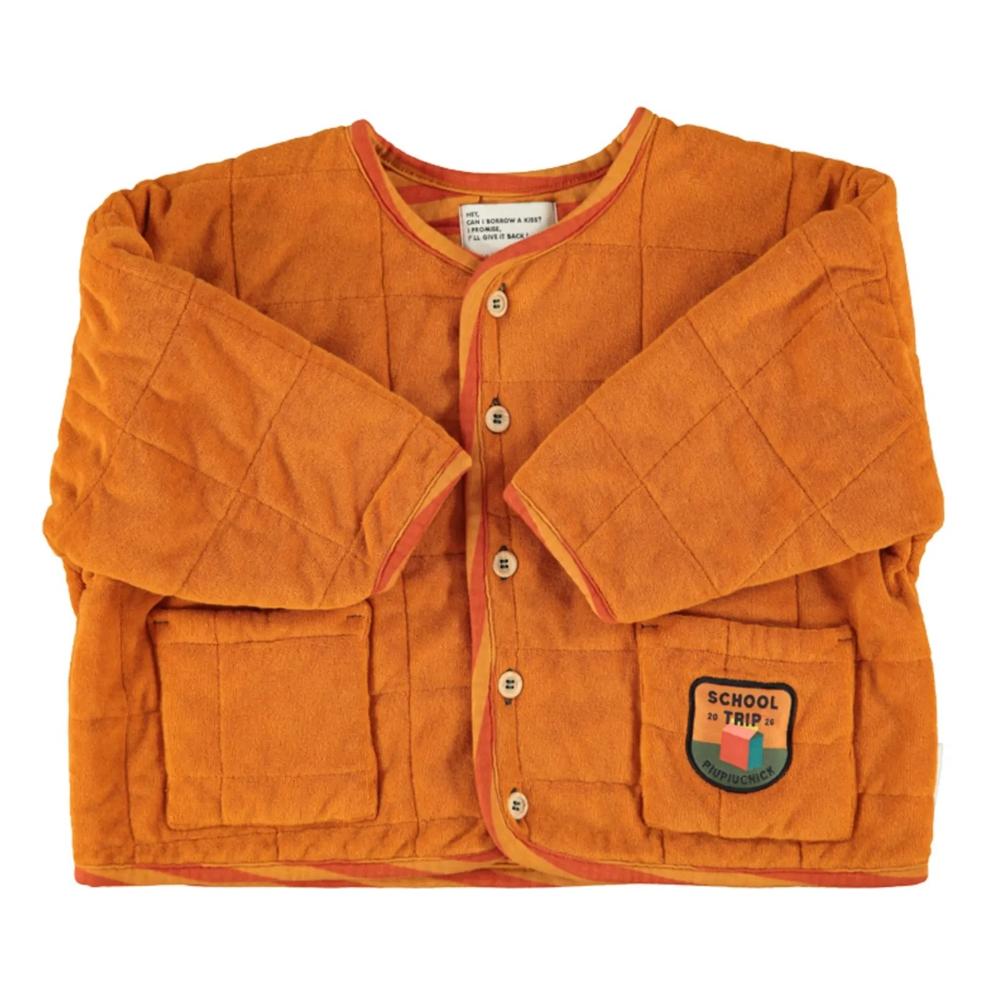 Piupiuchick - School Trip Organic Cotton Quilted Jacket | Camel