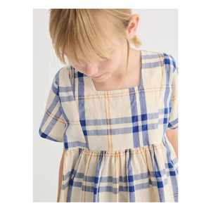 Bobo Choses - Tartan organic cotton dress | Off-white