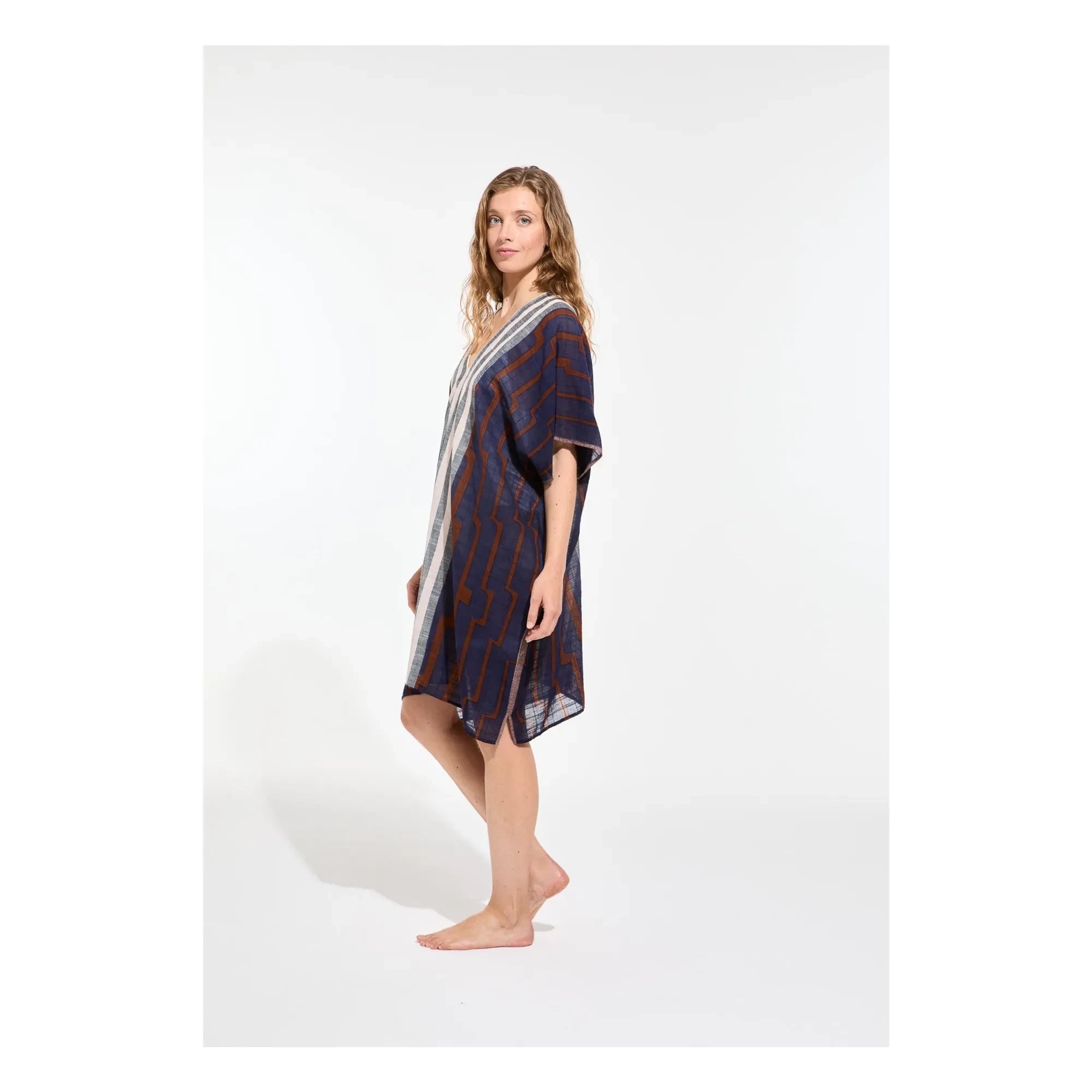 Mapoésie - Elia Céleste Cotton Dress | Midnight Blue