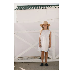 Tinycottons - Swans Keten Elbise | Beyaz